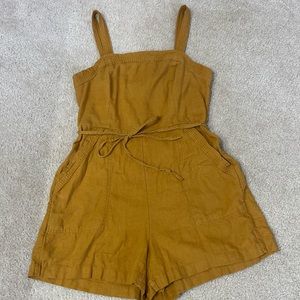 Old Navy Gold Short Overalls Size Small